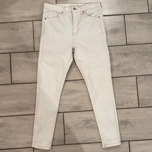 Topshop Women's Cream Skinny Jeans